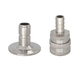 SS304 Sanitary Brewer 1.5"Tri Clamp Quick Disconnect Set,1.5"Tri Clamp Quick Disconnect Post (1/2" Barb)