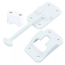 JR Products 10414B Polar White 3-1/2" T-Style Door Holder with Bumper