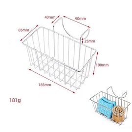 Sponge Holder for Kitchen Sink, Movable Brush Holder, Dish Cloth Hanger, Hanging Caddy, Hooked Sink Caddy Sponge Holders, Sinks Basket Brush Holders, Soap Rack, Dishwashing Cloth Rack, Stainless Steel