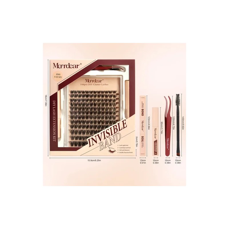 Pestañas Extensions Kit 144pcs Hd01 Curvation D 8-18 Mm