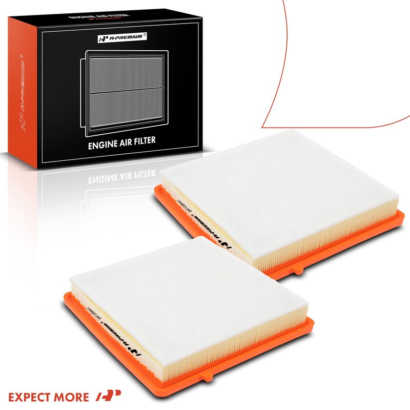 A-Premium Filtro de aire de motor de 2 piezas compatible