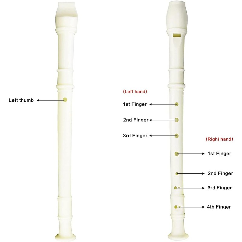 Soprano Recorder 8 Hole Classic German Style Descant Flute Musical