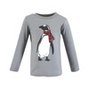 Hudson Baby Unisex Baby Long Sleeve T-Shirts, Winter Penguin Moose,