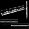 Rierdge 4 Pcs Plastic Hinges Clear, Tranparent Acrylic Hinges Mini