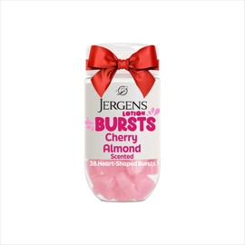 Jergens Cherry Almond Lotion Bursts, Squishy Heart-Shaped Moisturizer Bursts, Lotion Gifts for Teens, 38 Ct