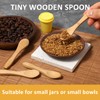 Prasacco Pack of 4 Small Wooden Spoons, Mini Wooden Spoons