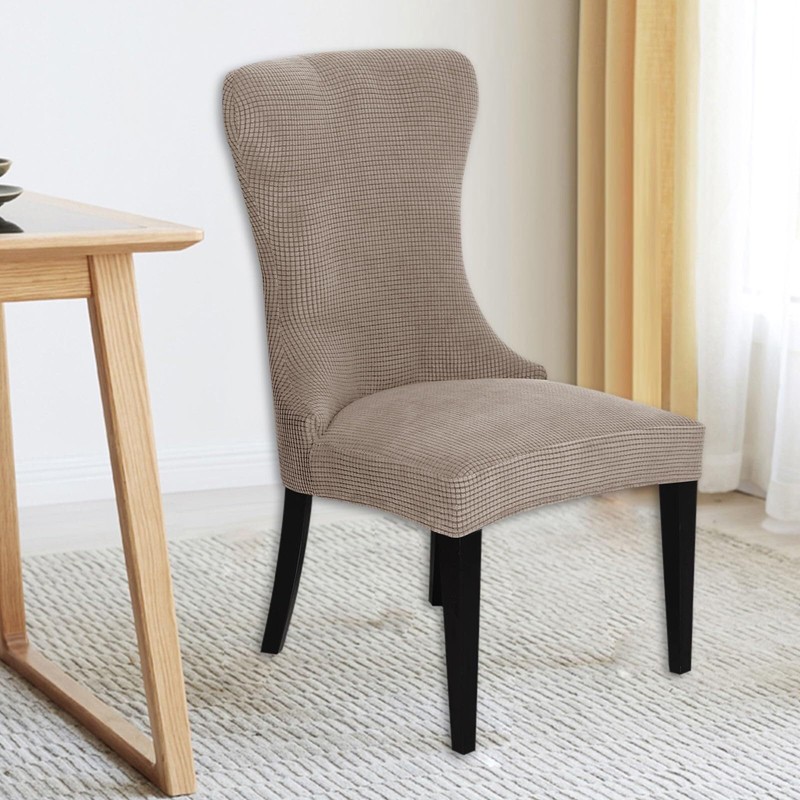 Wingback Side Chair Cover Dining Chair Slipcover 2/4/6 Pack Polyester,