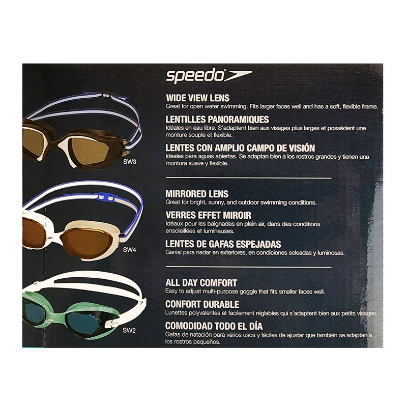 Speedo - Adult Swim Goggles, 3 Pack