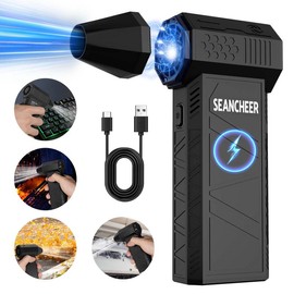 SEANCHEER Electric Air Duster 130000 RPM Cordless Air Blower with 3 Adjustable Gears Ideal Replacement for Compressed Air Cans for Cleaning