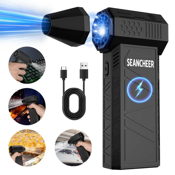 SEANCHEER Electric Air Duster 130000 RPM Cordless Air Blower with