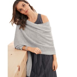 Cashmere Pashmina Group Cashmere Shawl/Cashmere Scarf/Scarves/Stole/Wrap/Sweater (SILVER GREY)