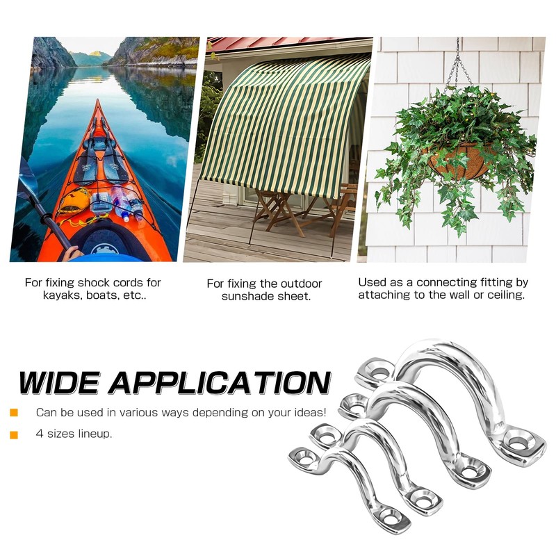 9Tong Tie Down Deck Loop Steel Stainless Hardware Deck Loop