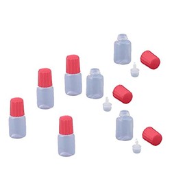 KM Chemical (KM) 0-8175-03 A Eye Drop Containers, 0.2 fl oz (5 ml) Set, Red, 100 Pieces