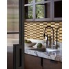 Primoon Gold Tile Long Hexagon Mosaic Tiles for Kitchen Backsplash