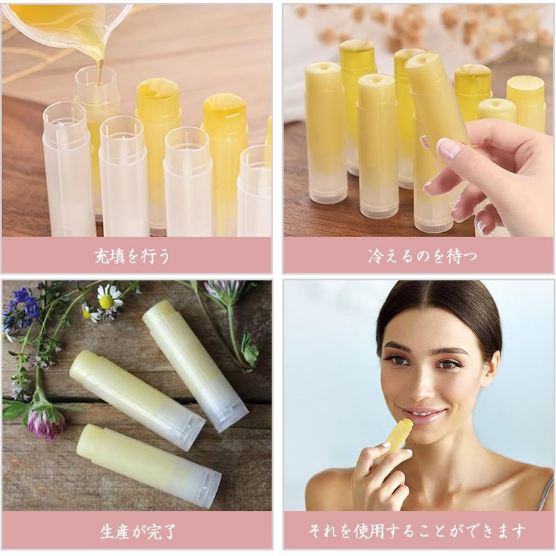 Lip Balm Tube Lipstick Tube Rotatable Transparent Empty Bottle Refill