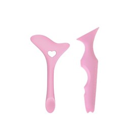 2 Piezas Plantillas para Delineador de Ojos,Silicona Herramienta de Multifuncional de Maquillarse,para máscara de pestañas, sombra de ojos,lápiz labial,Fácil de Limpiar y Aplicar