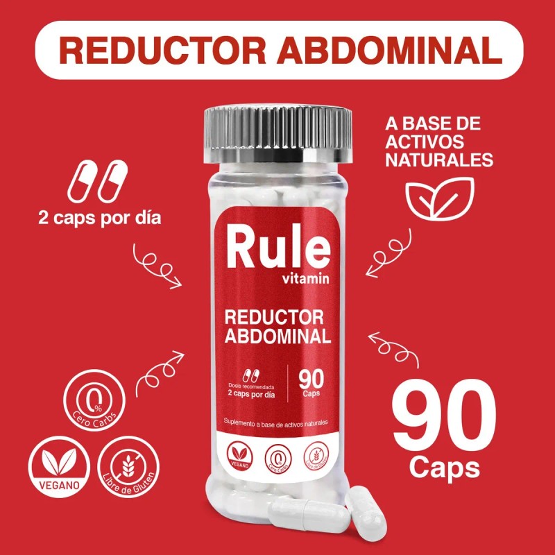 Suplemento Natural Reductor Abdominal Cápsulas Rule1 - 90pzs Sin Sabor