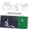 Gatuida 2pcs Elevator Sign for Disabled Toilet Sign for Disabled