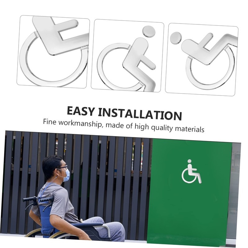Gatuida 2pcs Elevator Sign for Disabled Toilet Sign for Disabled