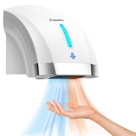 modunful Hand Dryers for Bathrooms Commercial, Electric Hand Dryer Touchless, Extra Quiet Low Noise(40db), Wall Mounted Type(1600W) (White)
