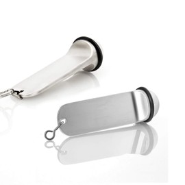 Faimex Hotel Key Fob in Double Pack Pendant for Hotel Keys from Pension Hotels Engraving Customisable Design in Elegant Silver Look with Rubber Ring Engraving Possible Key, silver, Classic
