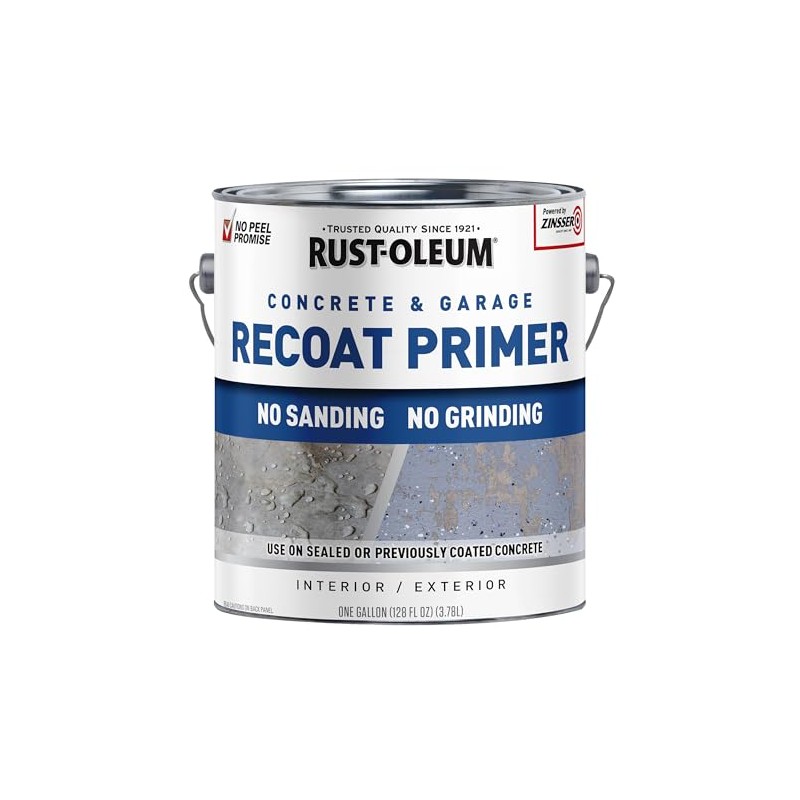 Rust-Oleum 338806 Concrete & Garage Floor Recoat Primer, Gallon, Gray