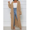 LIVECLOTH Stylish Cable Knit Dual Pocket Cardigan Plus Size, Cardigan