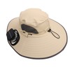 Detachable Sun Fan Hat 3 Speeds Adjustable UPF50 Breathable Wide