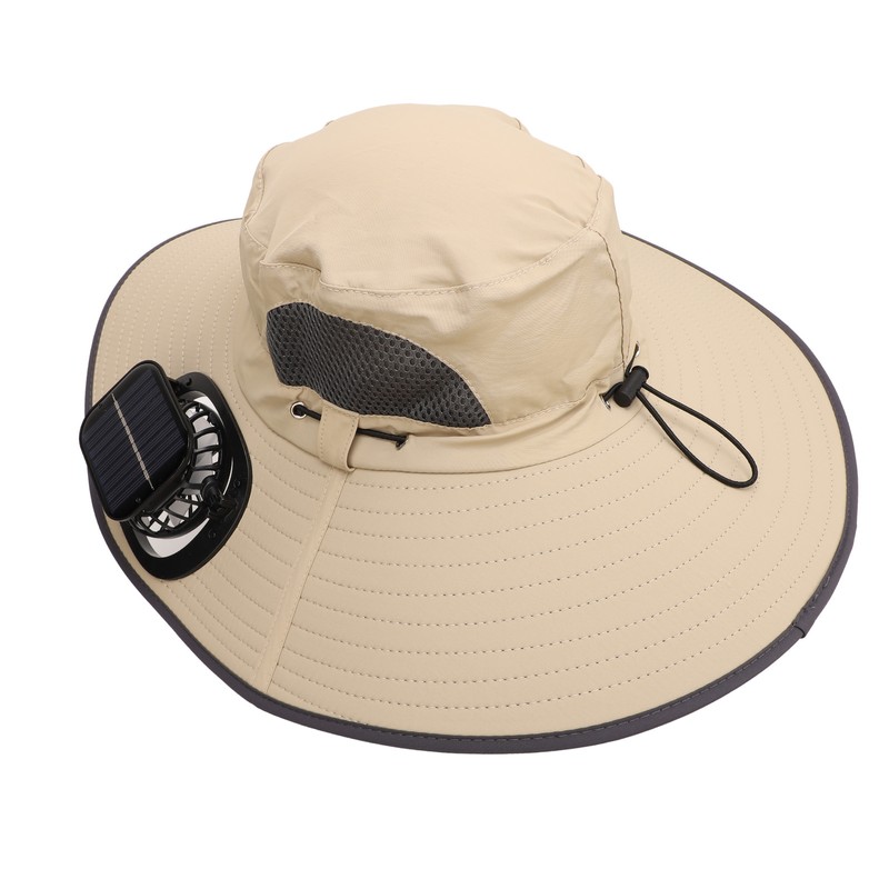Detachable Sun Fan Hat 3 Speeds Adjustable UPF50 Breathable Wide