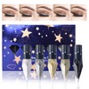 Erinde Glitter Eyeliner, Liquid Glitter Eyeliner Set, Silver Gold Metallic