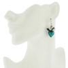 GlassOfVenice Murano Glass Donatella Heart Charms Earrings - Aqua