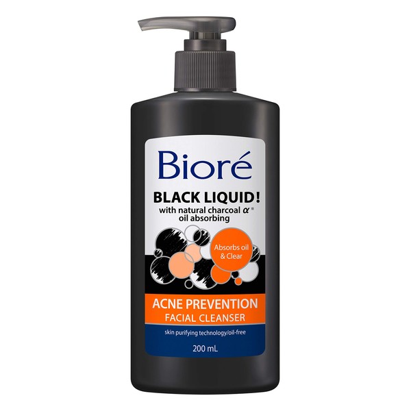 Biore Black Liquid Facial Cleanser 6.8 fl oz (200 ml) USABiore Face Wash