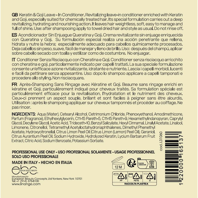 LINANGE Italy - Leave-in Conditioner - Sublimation with Keratin &