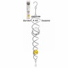 32cm Stainless Steel Spiral Crystal Twister with Amber Crystal. Wind