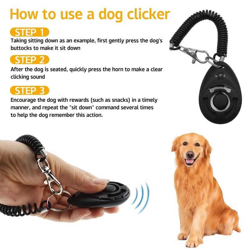 Dog Whistle and Clicker Set, Professional Training Set Dog Training