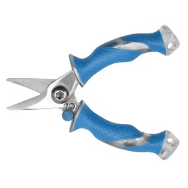 CUDA 5.25" Titanium Bonded Mini Snips Compact Durable Fishing Braid, Mono & Fluorocarbon Cutter for Saltwater & Freshwater Use with Internal Spring
