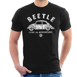 Volkswagen Beetle White Live The Adventure Men's T-Shirt