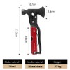 PHOELUX 16-IN-1 Camping Multitool (Red) Axe Hammer Survival Gear with