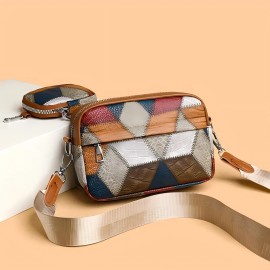Factory Wholesale Ladies Geometric Patterns Fashionable Girls Bags Single-shoulder Bags for Womencolor: Yellow Color Matching