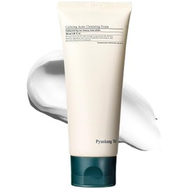 Pyunkang Yul- Espuma limpiadora calmante para el acné, limpiador facial con fórmula de pH bajo con hamamelis y AHA para controlar la grasa