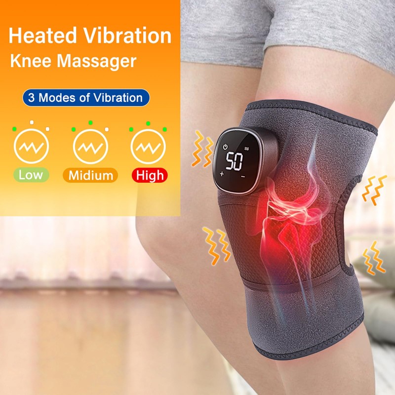 Heated Knee Massager, Rejuvaknee Advanced Knee Relief, Knee Brace Wrap