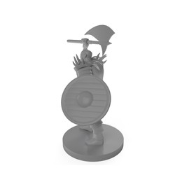 Half Orc Barbarian Axe and Shield Tabletop DND Gaming Miniature