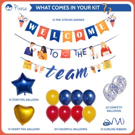 Pirese Welcome To The Team Banner, Welcome Banner Decorations, Welcome to the Team Decorations Office Party | Employee Appreciation Banner | Welcome Banner for Office | Welcome Decorations for Office