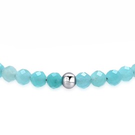 Dada Gioielli - Women's Bracelet Birthday Gift for Her 9 Genuine Natural Stones for 9 Female Personalities Choose Your Personal Stone, Stainless Steel Sterling Silver