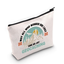 JNIAP Geocache Lover Gift Not All Who Wander Are Lost Cosmetic Bag Rock Collector Gift (just geocaching Bag)
