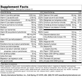 Beverly International Super Pak. 30 Packs. High-Potency Multivitamin, Daily Pack for Energy, Performance, Immune System Health. Custom-formulated for Athletes, Active Men and Women since 1970.