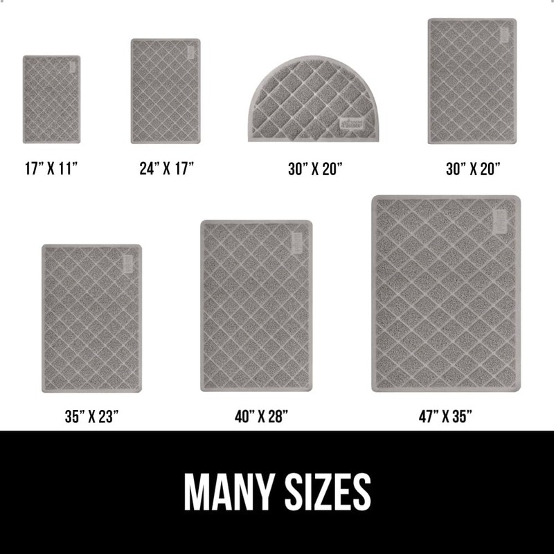 GORILLA GRIP Cat Litter Box Mat, Water Resistant, US Designed