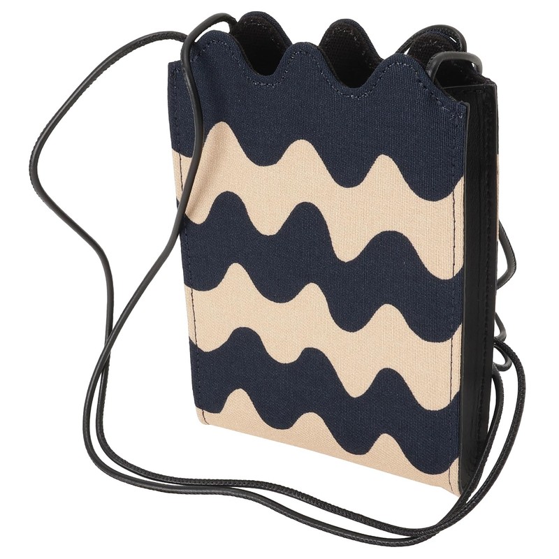 Marimekko Rocki Mini Shoulder Bag, Crossbody Lokki Pocket Bag, Dark