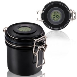 Embagol False Lash Glue Storage Tank With Thermometer Adhesive Carbon Sealed Leak-proof Containers Grafting Eyelash Extension Supplies(BLACK)