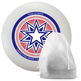 Outdoor Competition Frisbee, Flying Ring, Professional Throwing Disc for Adults, Children, Sports, Games and Outdoor Fun, Suitable for Both Professional and Casual Players, 175 g, Blue + Bag